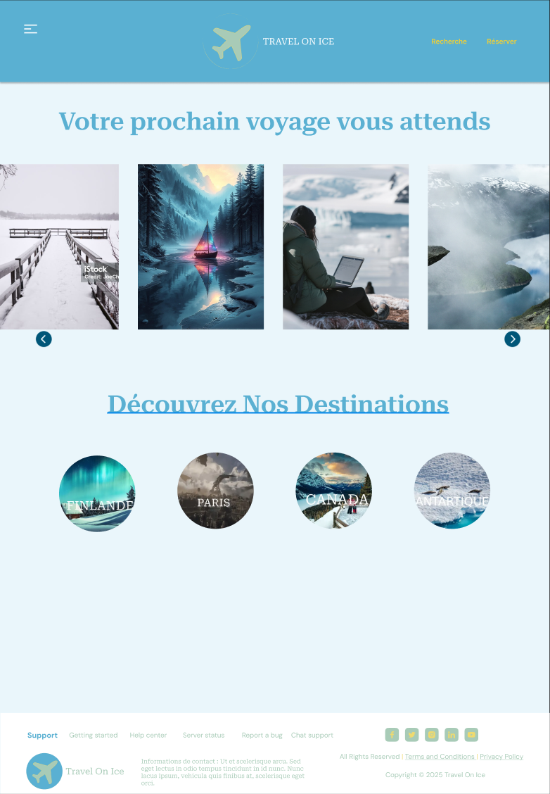 Page d'accueil Travel On Ice